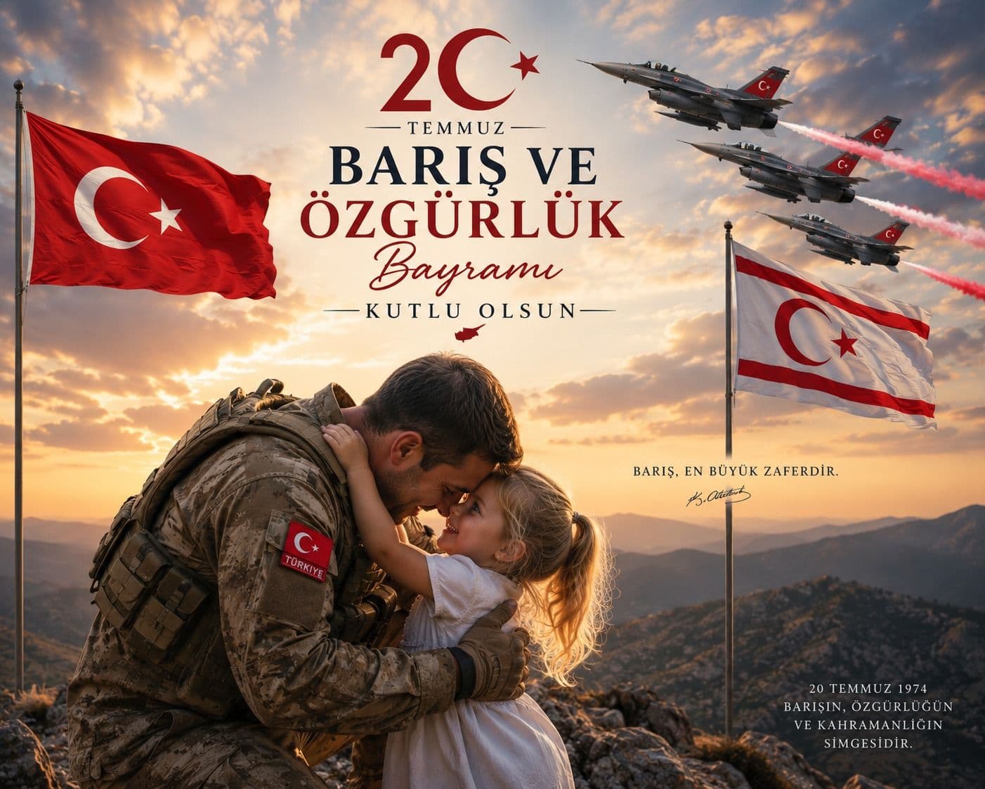20 Temmuz Barış ve Özgürlük Bayramı Kutlu Olsun